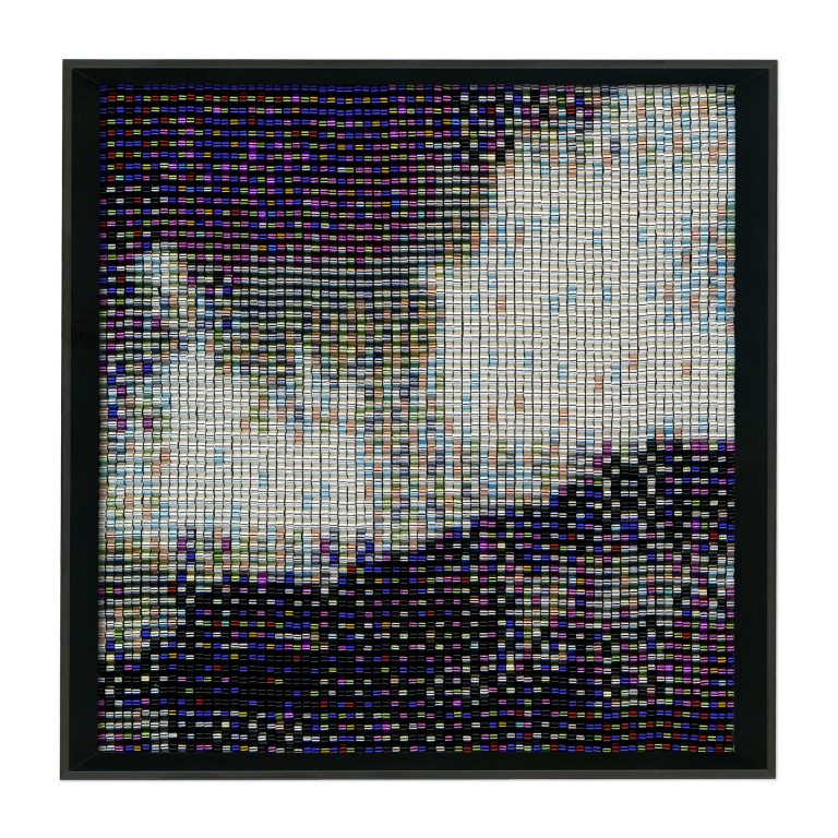 #21091 . 2021 . glass beads . 10,0 x 10,0 cm